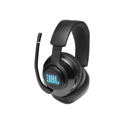 JBL Quantum 400 - Black - USB over-ear PC gaming headset with game-chat dial - Detailshot 2
